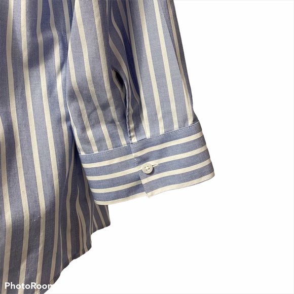 Chico’s Cotton Blend Striped Collared Shirt - Picture 5 of 7